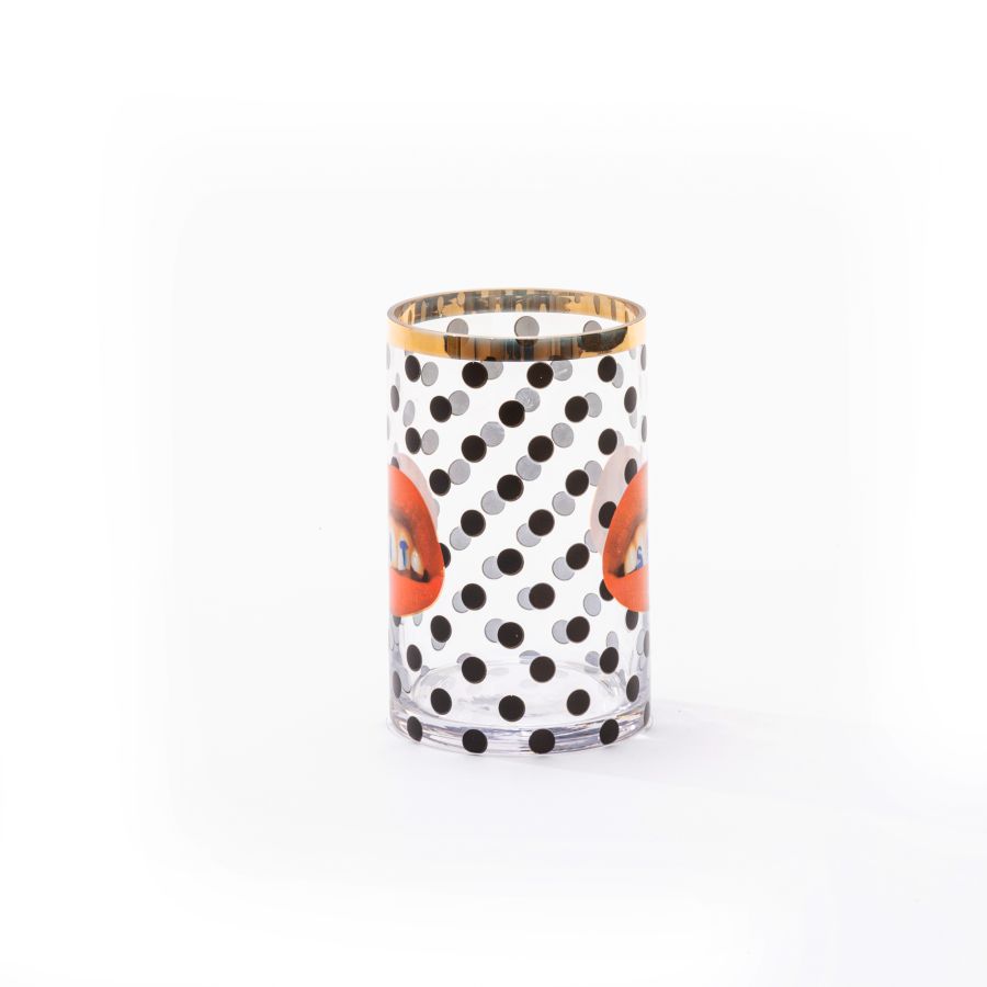 Seletti Glass Vase Shit Pois Cylindrical small Lightning offer