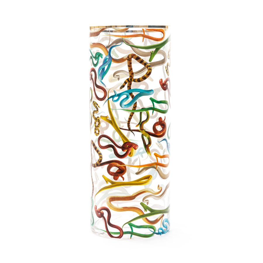 Seletti Glass Vase snakes Cylindrical large Bestseller