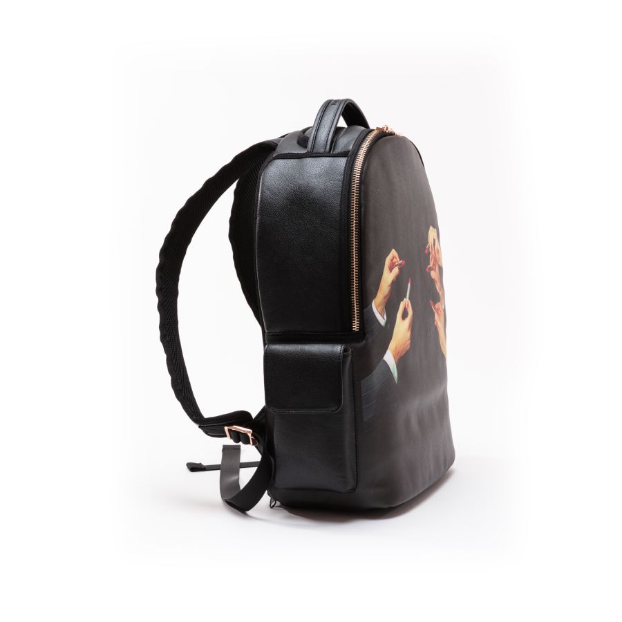 Seletti Travel Kit Rucksack Black Lipstick Rilascio limitato