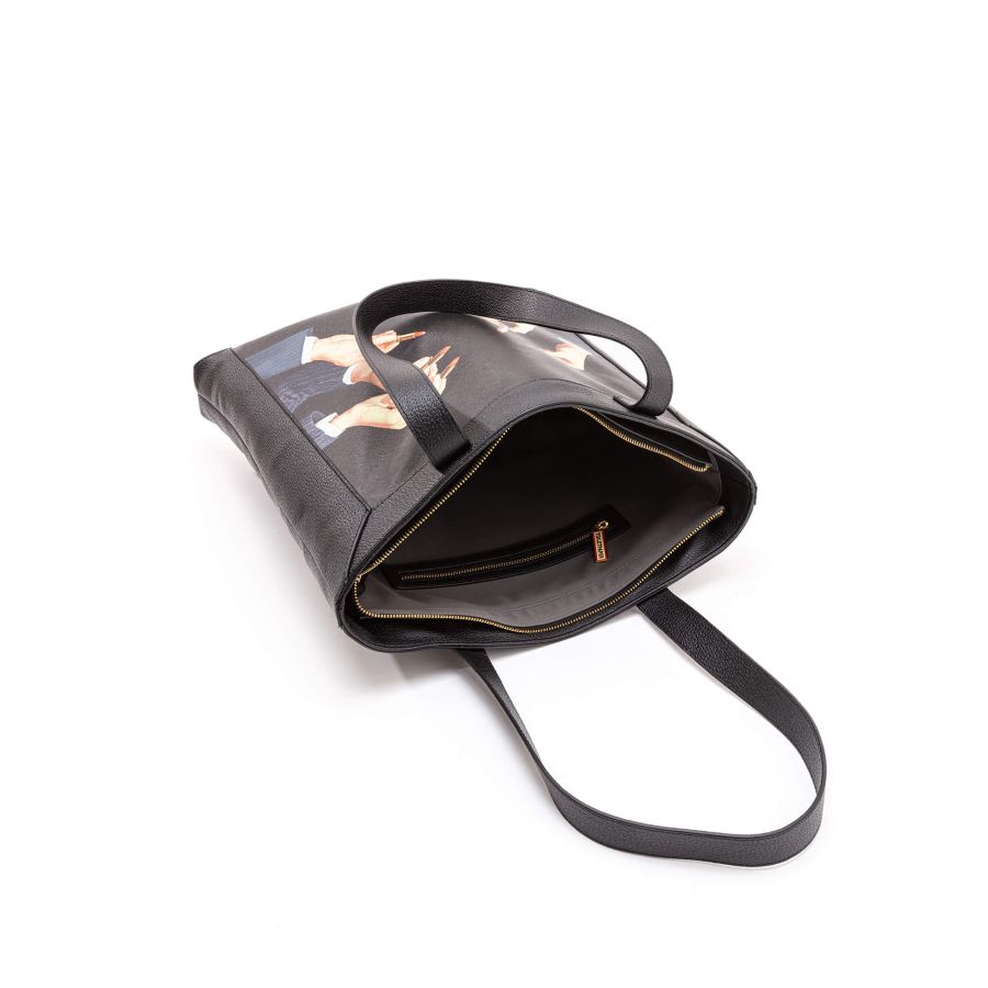 Seletti Travel Kit Tote Bag Black Lipstick Negozio online di fabbrica
