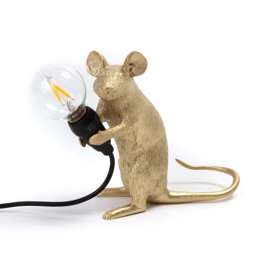 Seletti Mouse Lamp Mac Gold Online Outlet