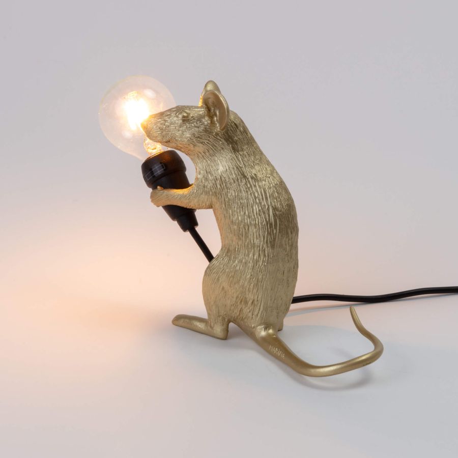 Seletti Mouse Lamp Mac Gold Online Outlet