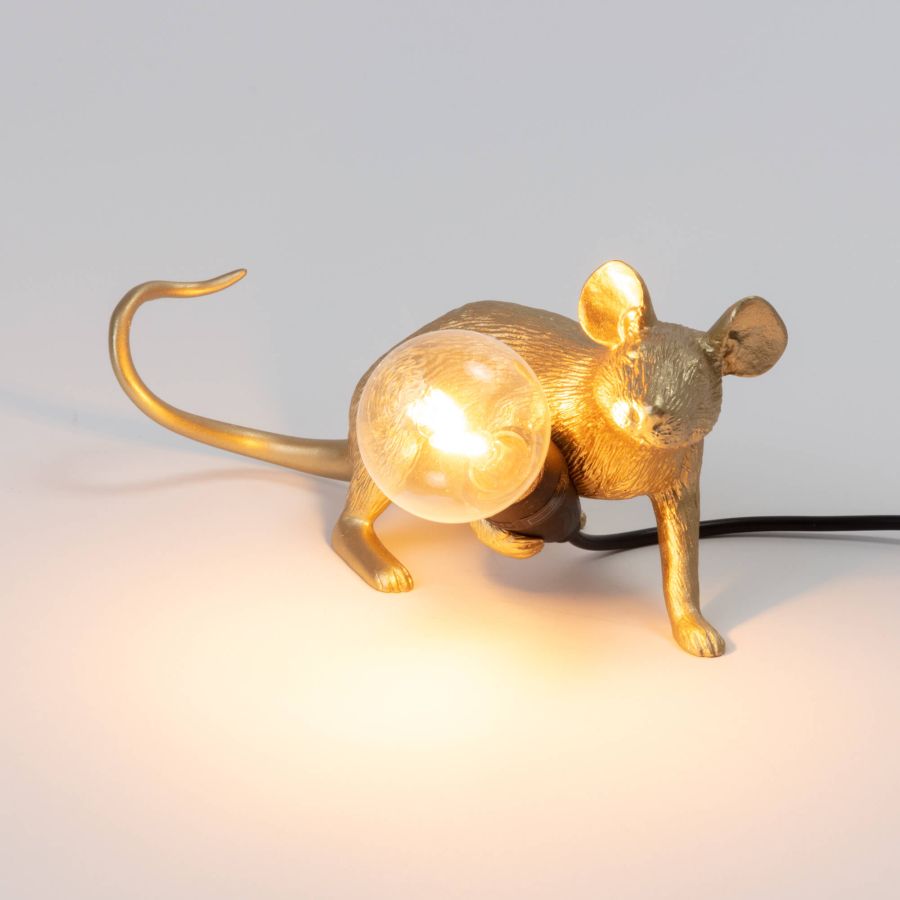 Seletti Mouse Lamp Lop Gold Offerta temporanea