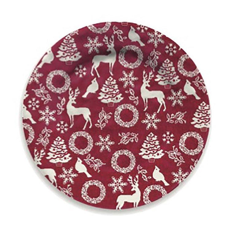 Serafino Zani Piatto Dessert Rosso Natale - conf. 4 piattini Offerta esclusiva