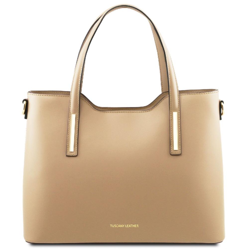 Tuscany Leather Shopping Tasche aus Leder Discount Store per i nuovi prodotti