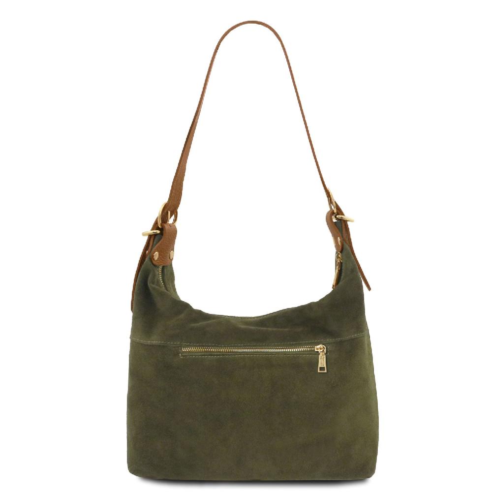 Tuscany Leather Bolso de asa Larga en Piel Agamuzada Super sconto