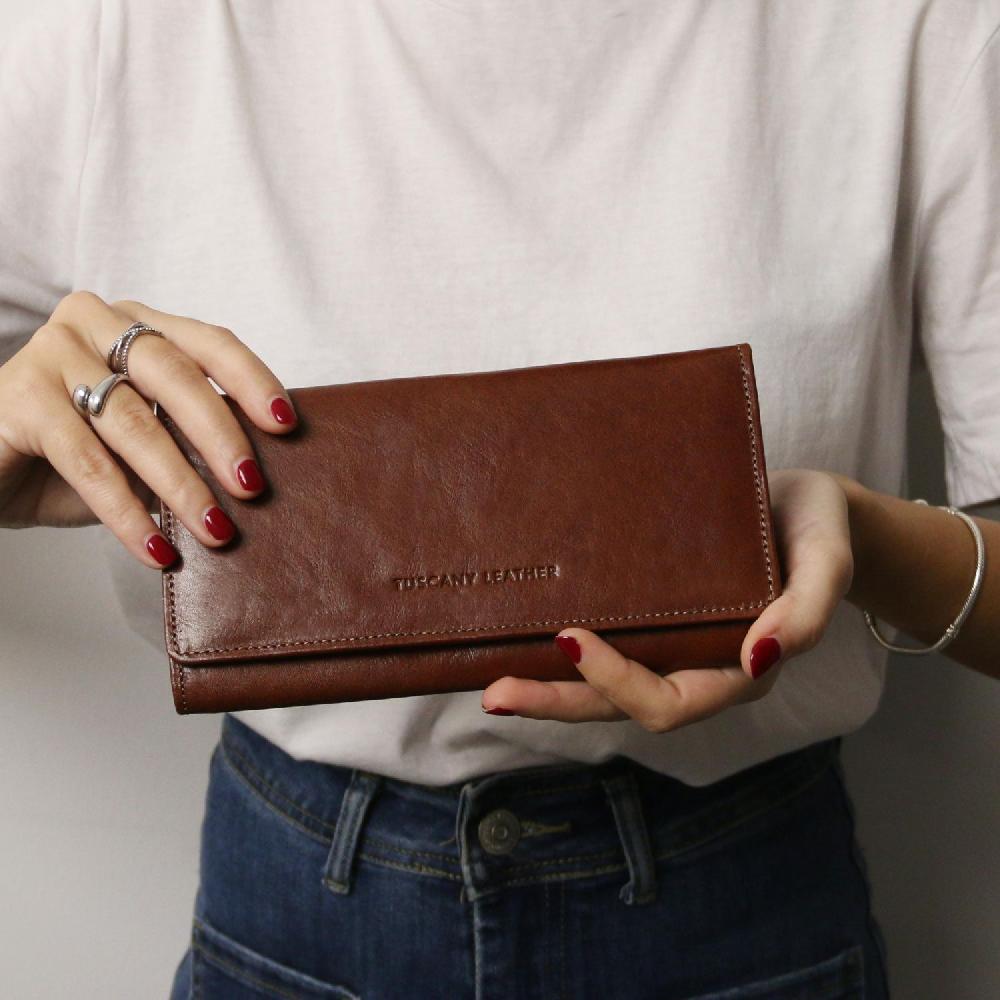 Tuscany Leather Esclusivo Portafoglio da Donna in Pelle Prezzo Ridotto