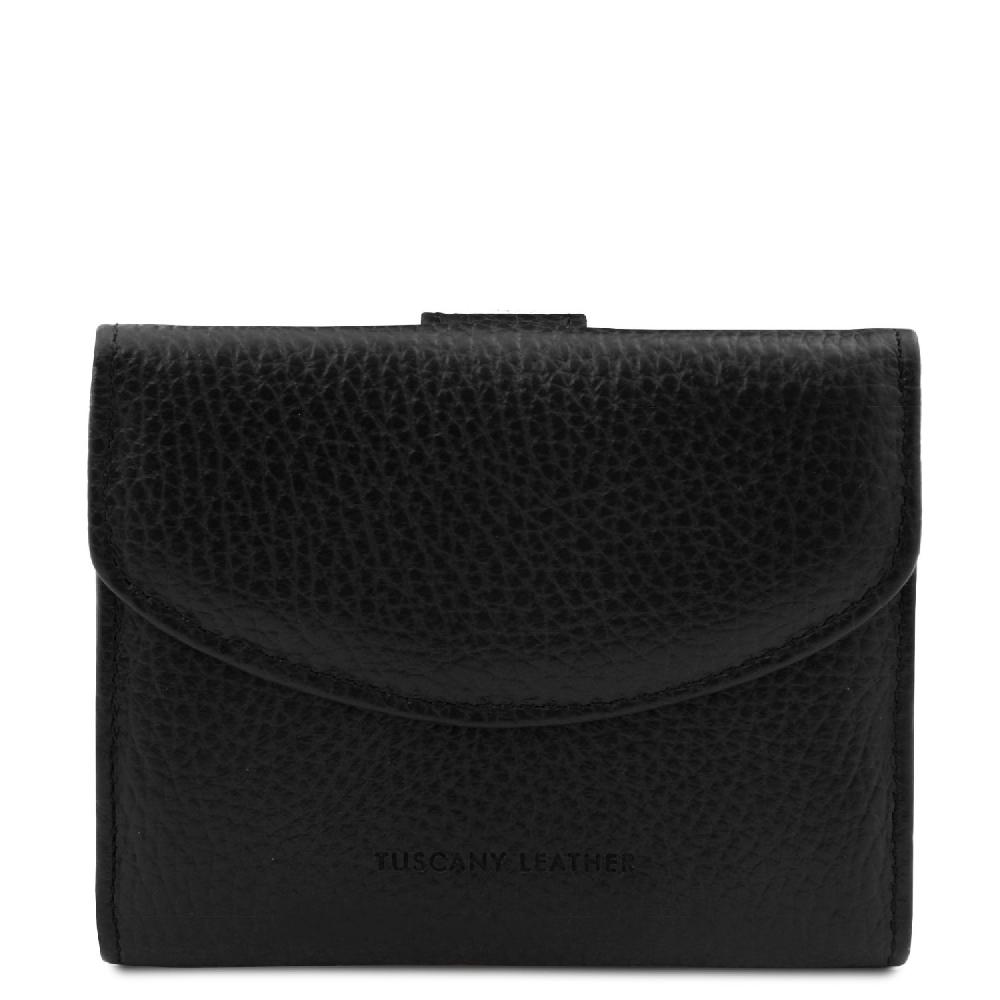 Tuscany Leather Esclusivo Portafoglio da Donna 3 Ante con Portaspiccioli in Pelle Novità