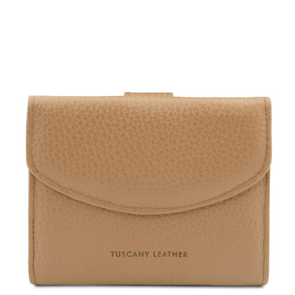 Tuscany Leather Esclusivo Portafoglio da Donna 3 Ante con Portaspiccioli in Pelle Sconto