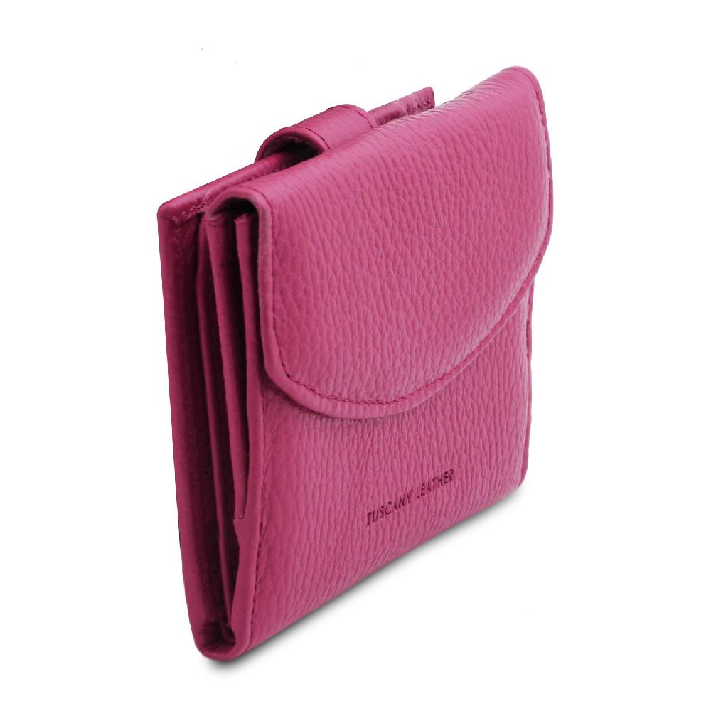 Tuscany Leather Esclusivo Portafoglio da Donna 3 Ante con Portaspiccioli in Pelle Economico