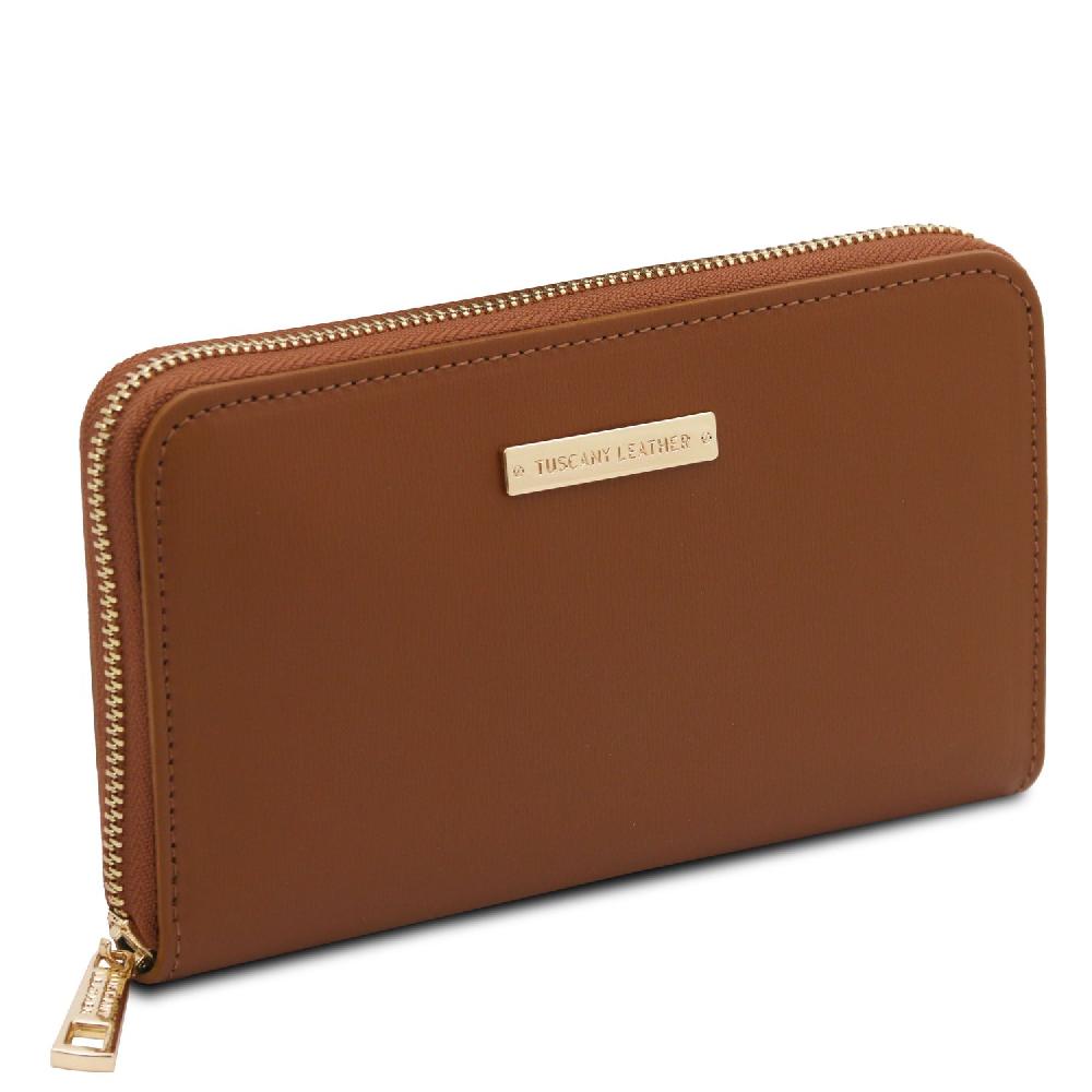 Tuscany Leather Esclusivo Portafogli in Pelle zip Around Outlet