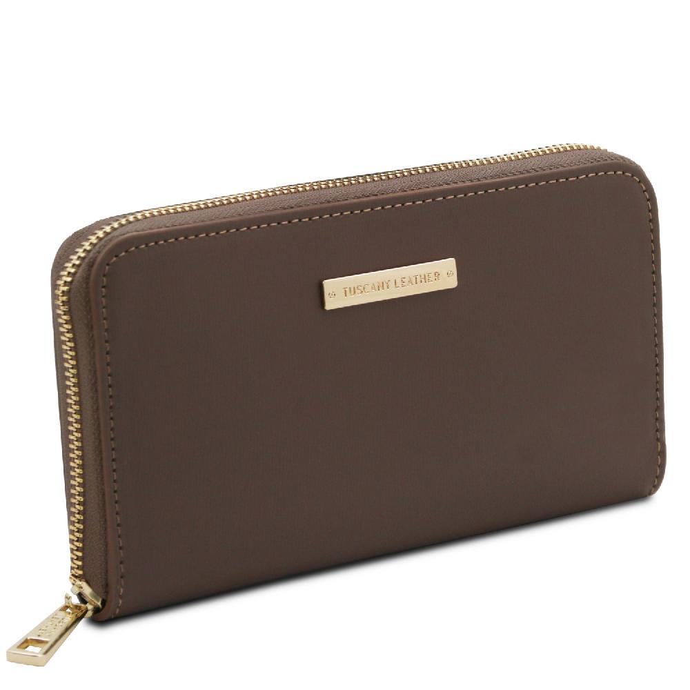 Tuscany Leather Esclusivo Portafogli in Pelle zip Around In Vendita