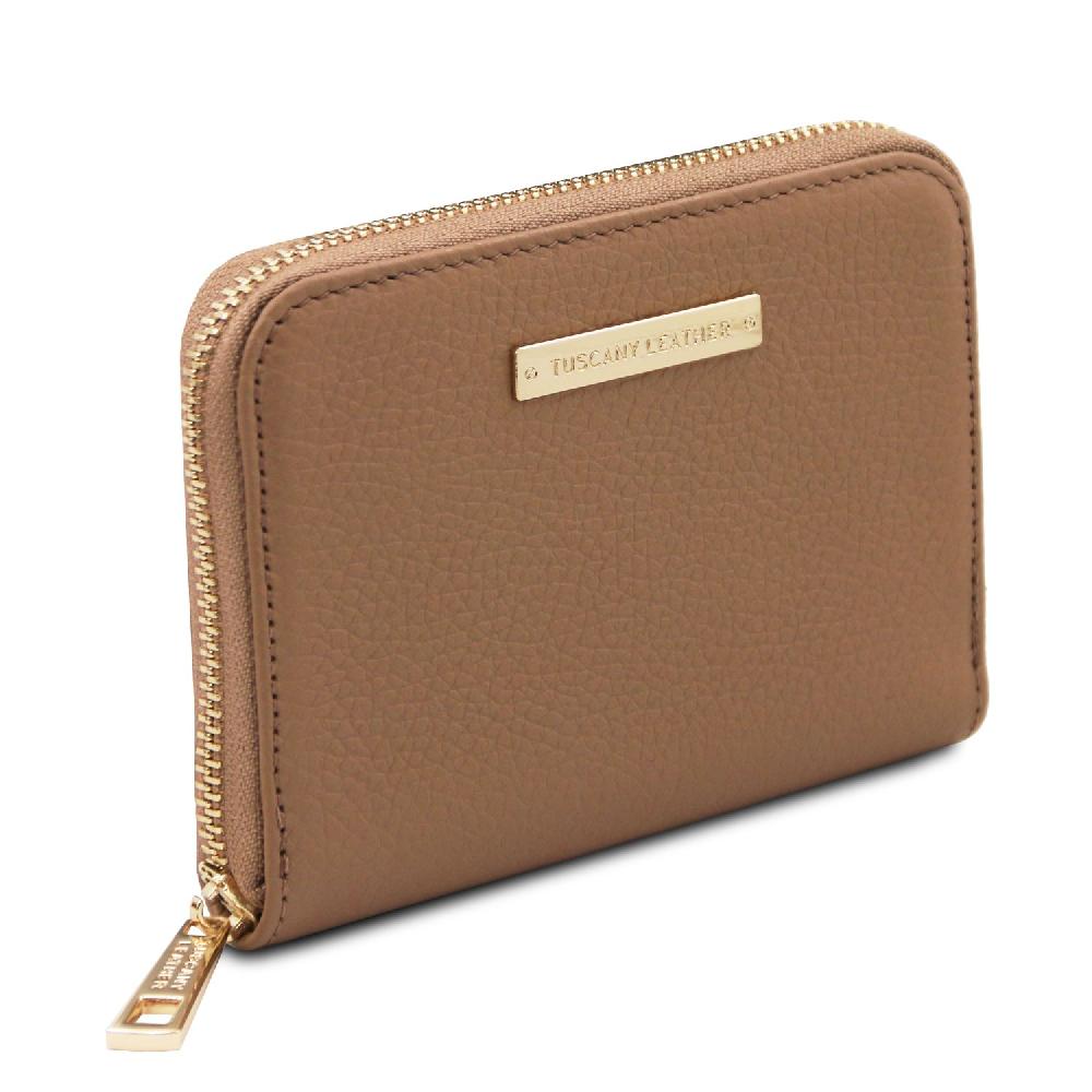 Tuscany Leather Esclusivo Portafogli in Pelle zip Around Vendita Economica