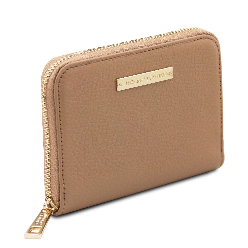 Tuscany Leather Esclusivo Portafogli in Pelle zip Around Saldi Di Fabbrica