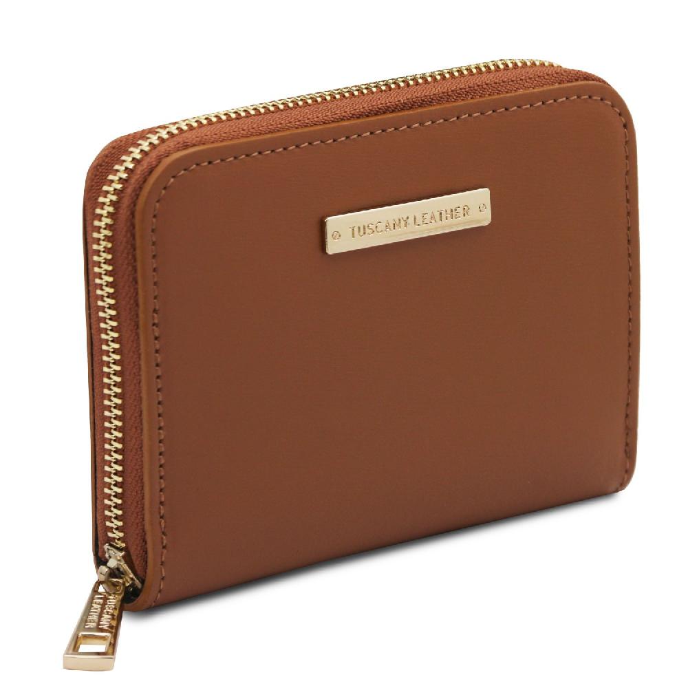 Tuscany Leather Esclusivo Portafogli in Pelle zip Around Nuovo