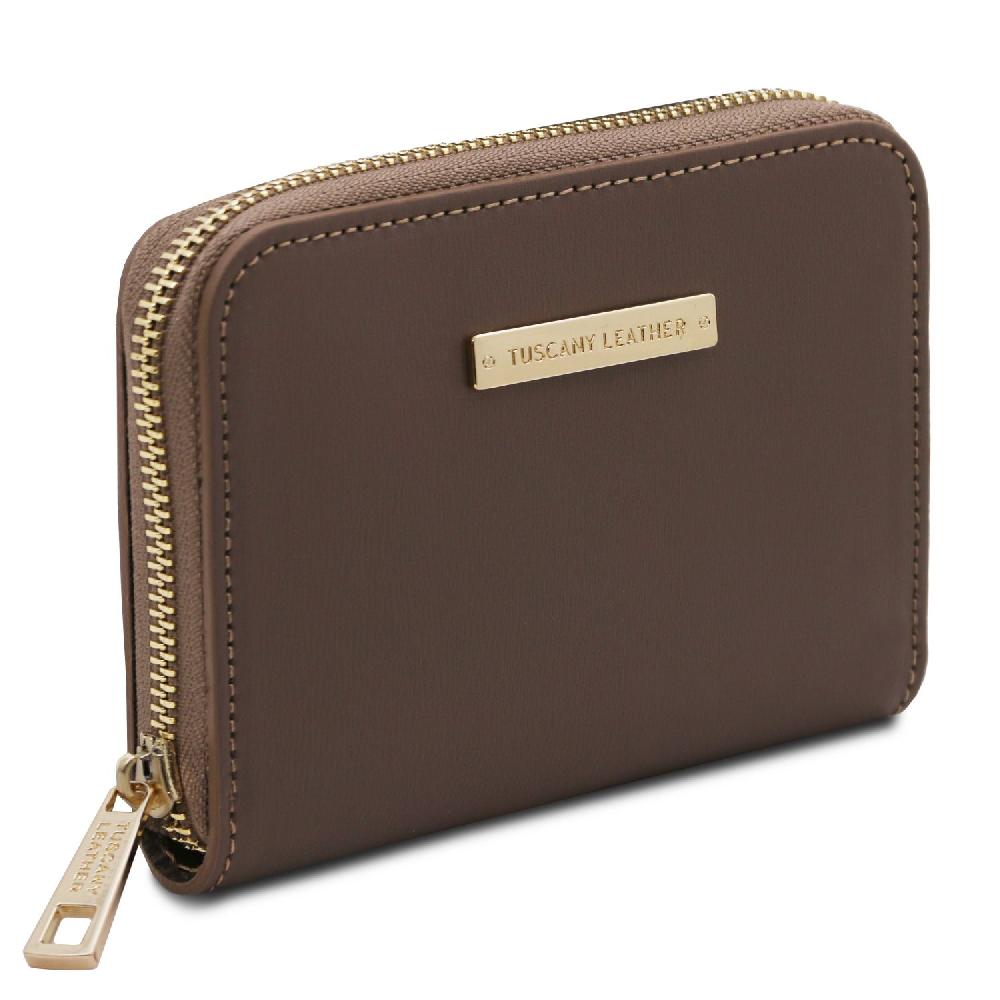 Tuscany Leather Esclusivo Portafogli in Pelle zip Around Qualità
