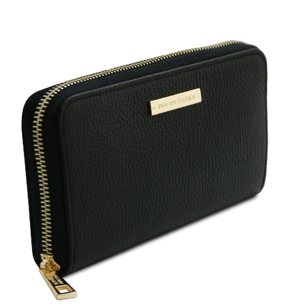 Tuscany Leather Esclusivo Portafogli in Pelle zip Around Spedizione Gratuita