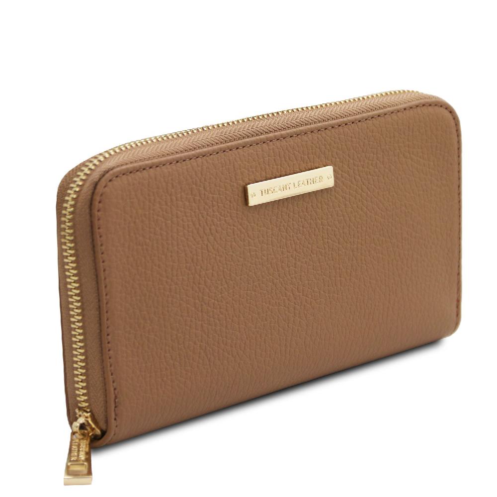 Tuscany Leather Esclusivo Portafogli in Pelle zip Around Soddisfazione Garantita