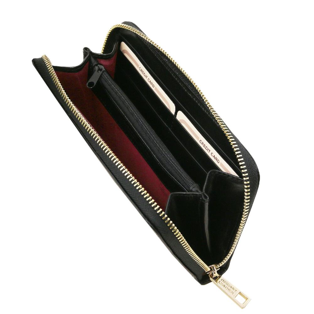 Tuscany Leather Esclusivo Portafogli in Pelle zip Around Shopping Online