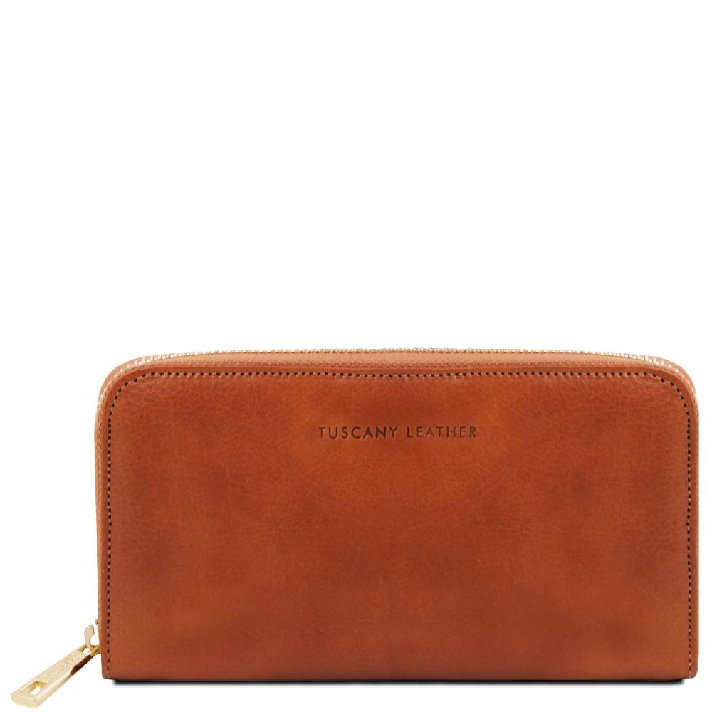 Tuscany Leather Esclusivo Portafogli in Pelle zip Around Prezzo Ridotto