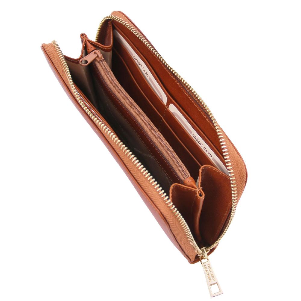 Tuscany Leather Esclusivo Portafogli in Pelle zip Around Prezzo Ridotto