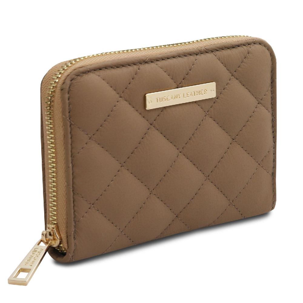 Tuscany Leather Esclusivo Portafogli in Pelle Morbida zip Around Presa
