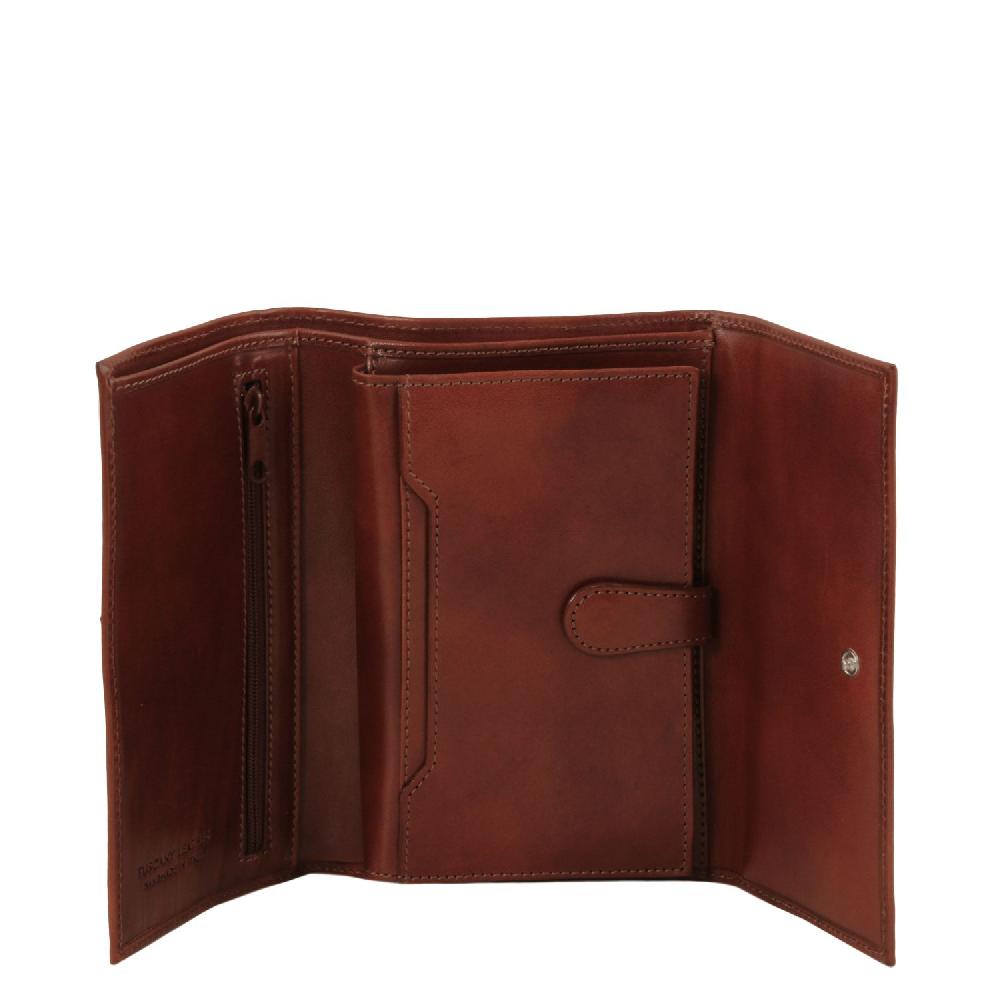 Tuscany Leather Esclusivo Portafogli da Donna in Pelle 4 Ante Offerte