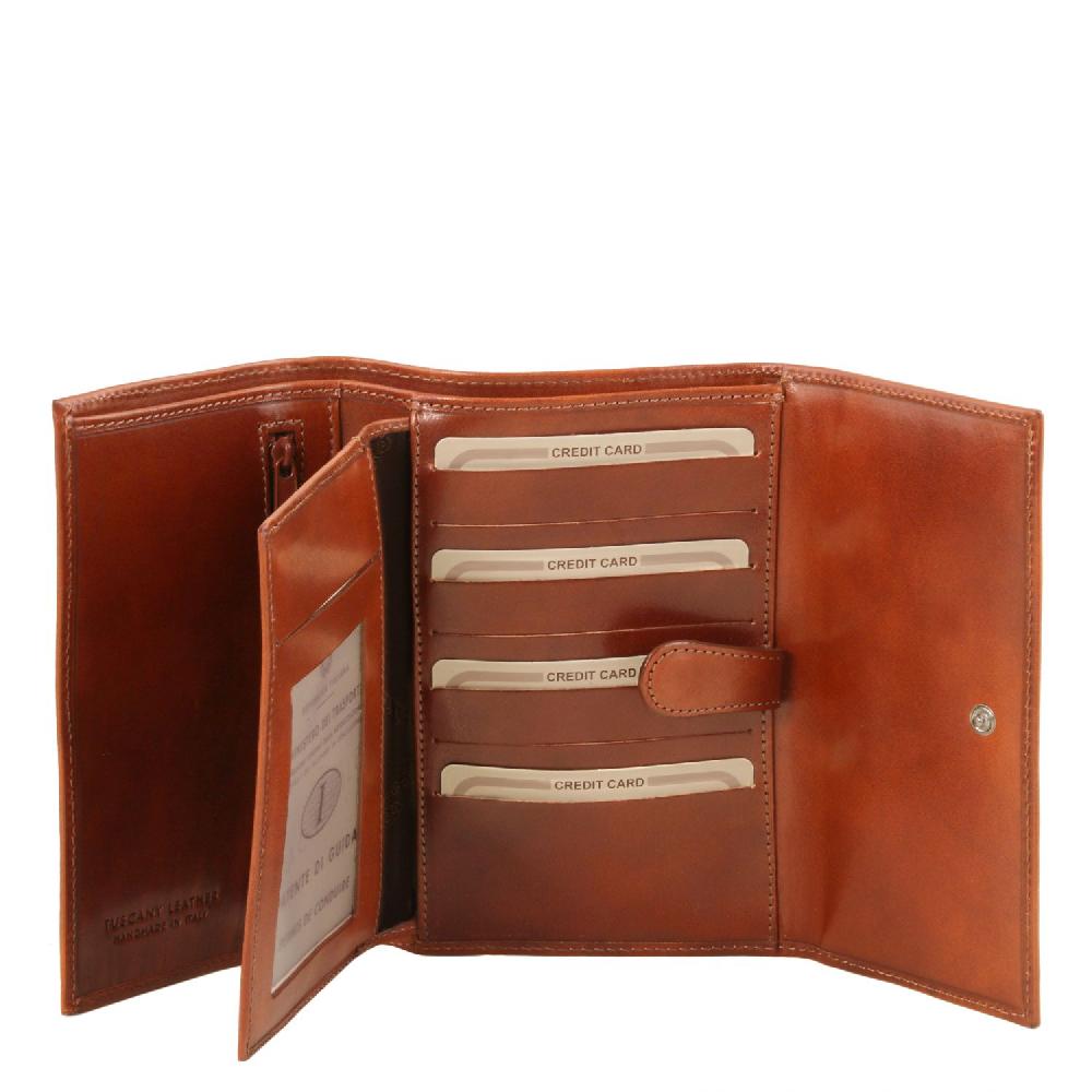 Tuscany Leather Esclusivo Portafogli da Donna in Pelle 4 Ante Hotsell