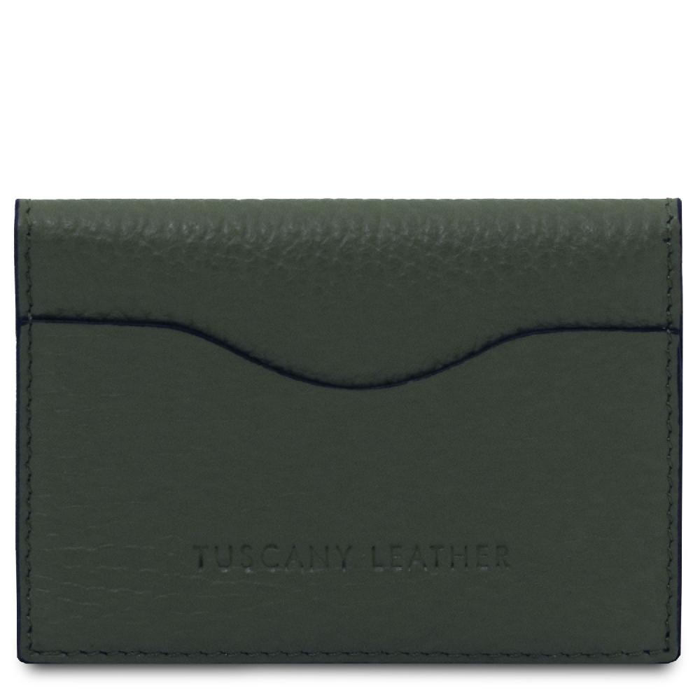 Tuscany Leather Porta Biglietti da Visita / Carte di Credito in Pelle Soddisfazione Garantita