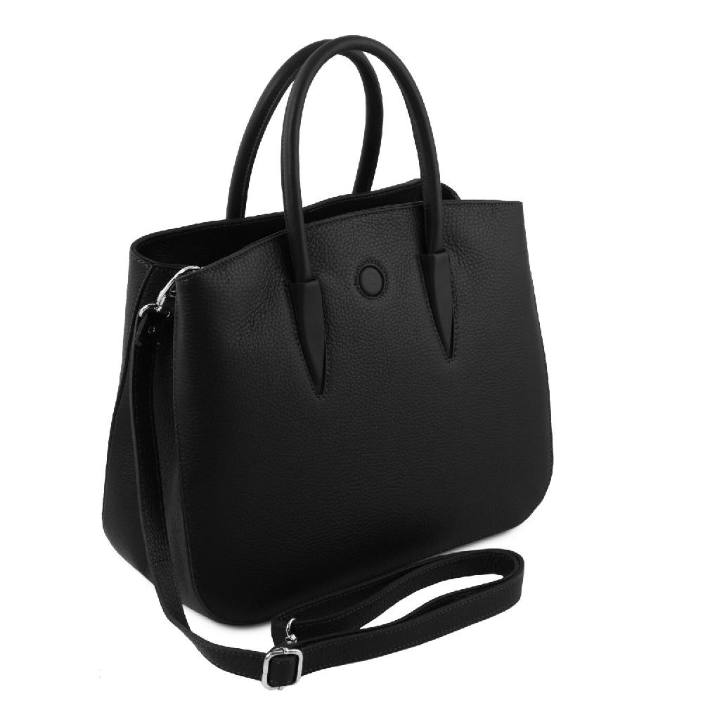 Tuscany Leather Borsa a Mano in Pelle e Portafoglio in Pelle 3 Ante con Portaspiccioli Promozione