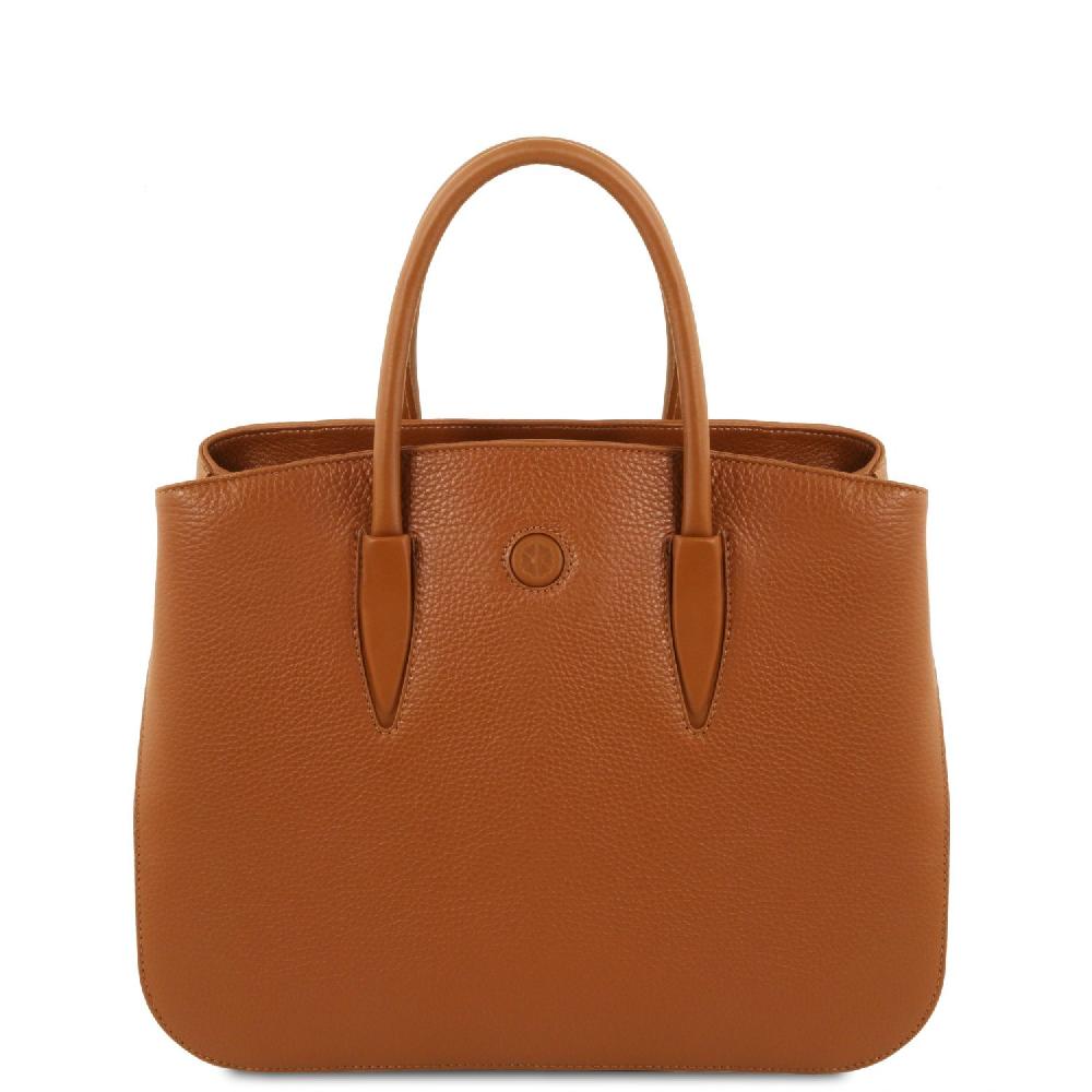 Tuscany Leather Borsa a Mano in Pelle e Portafoglio in Pelle 3 Ante con Portaspiccioli Spedizione Gratuita