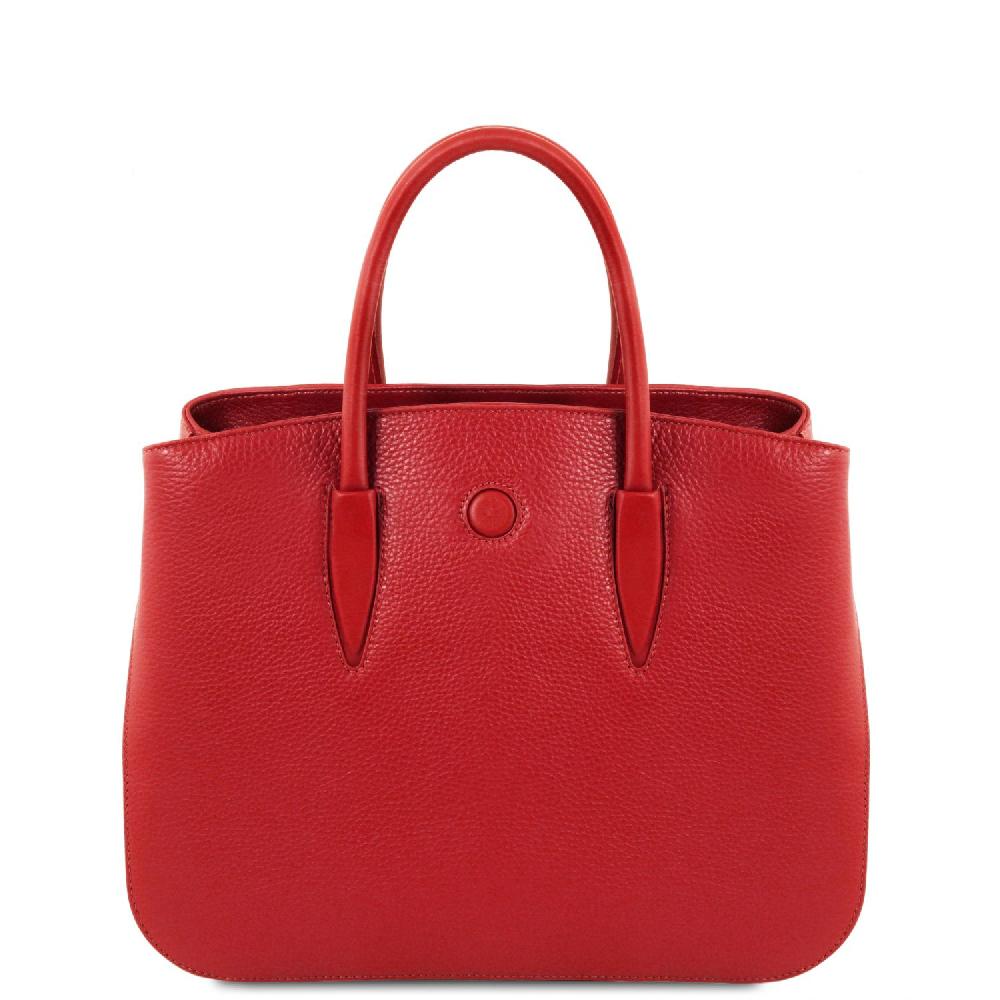 Tuscany Leather Borsa a Mano in Pelle e Portafoglio in Pelle 3 Ante con Portaspiccioli Pezzi Unici