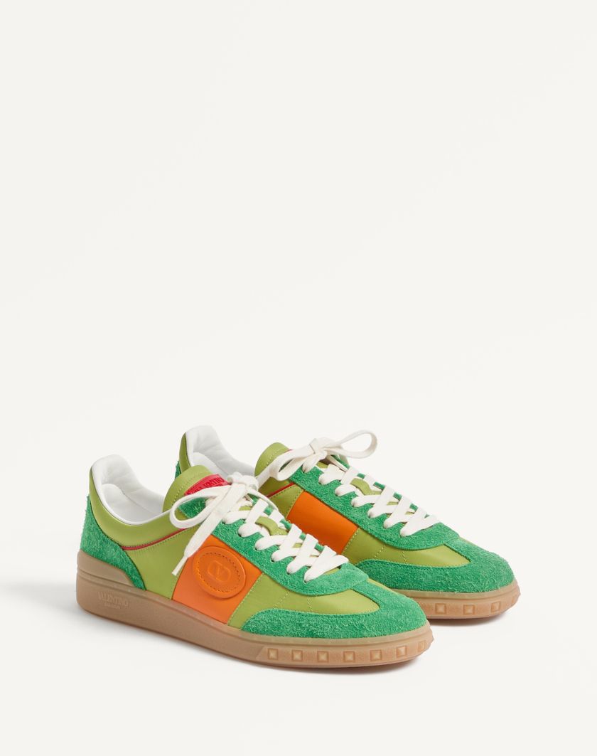 Valentino Handbags Sneaker Low Top Upvillage In Crosta E Nylon per Uomo in Acid Bluette | Valentino IT Comprare a buon mercato