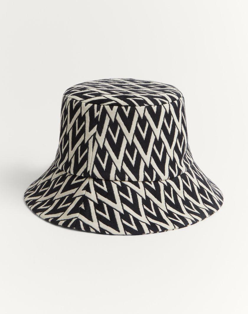 Valentino Handbags Cappello Bucket Toute La V In Lana per Donna in Nero/crema | Valentino IT Grande vendita