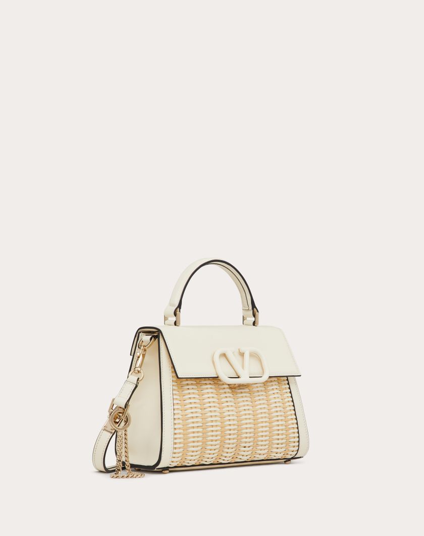 Valentino Handbags Borsa A Mano Piccola Vsling In Midollino per Donna in Naturale/avorio | Valentino IT Soddisfazione Garantita