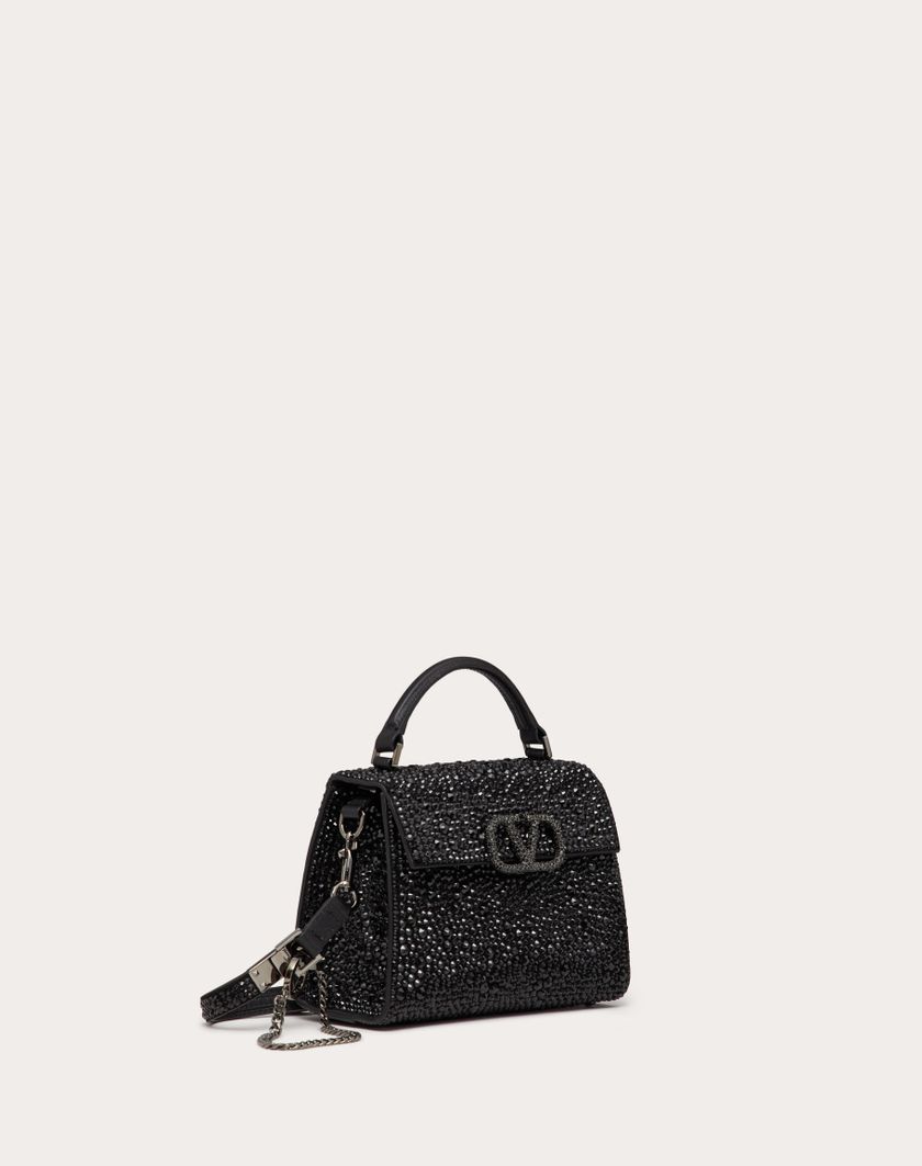 Valentino Handbags Borsa A Mano Mini Vsling Con Ricamo Sparkling per Donna in Nero | Valentino IT Acquista Ora