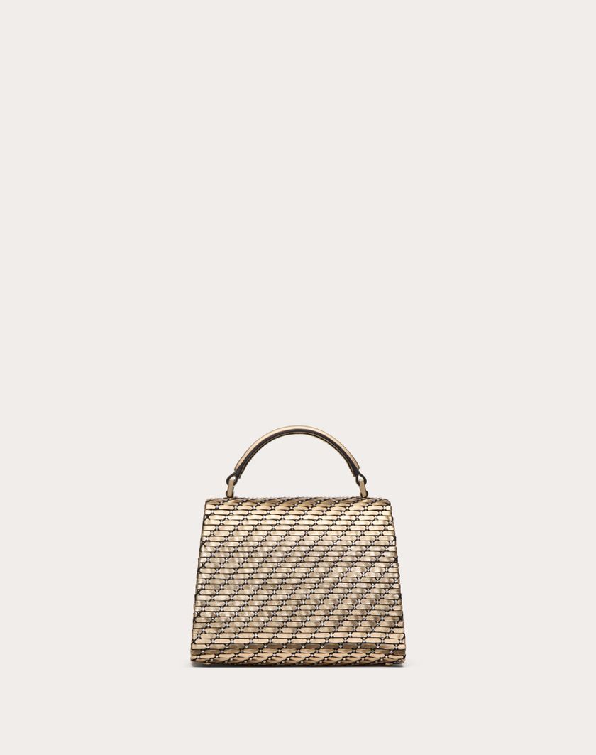 Valentino Handbags Borsa A Mano Mini Valentino Garavani Vsling Intrecciata per Donna in Oro/crystal | Valentino IT Consegna Veloce
