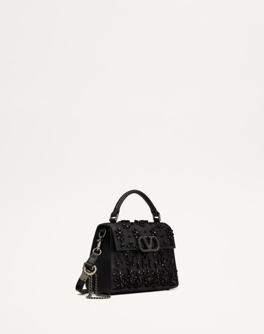 Valentino Handbags Borsa A Mano Mini Valentino Garavani Vsling Ricamata per Donna in Crystal/rose Cannelle | Valentino IT Shopping Online