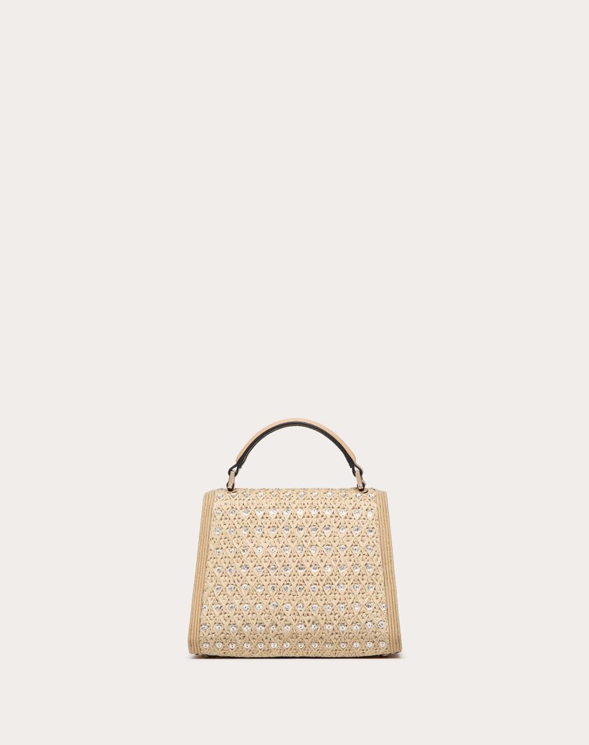 Valentino Handbags Borsa A Mano Mini Valentino Garavani Vsling Ricamata per Donna in Naturale/crystal/beige | Valentino IT Affare Del Giorno