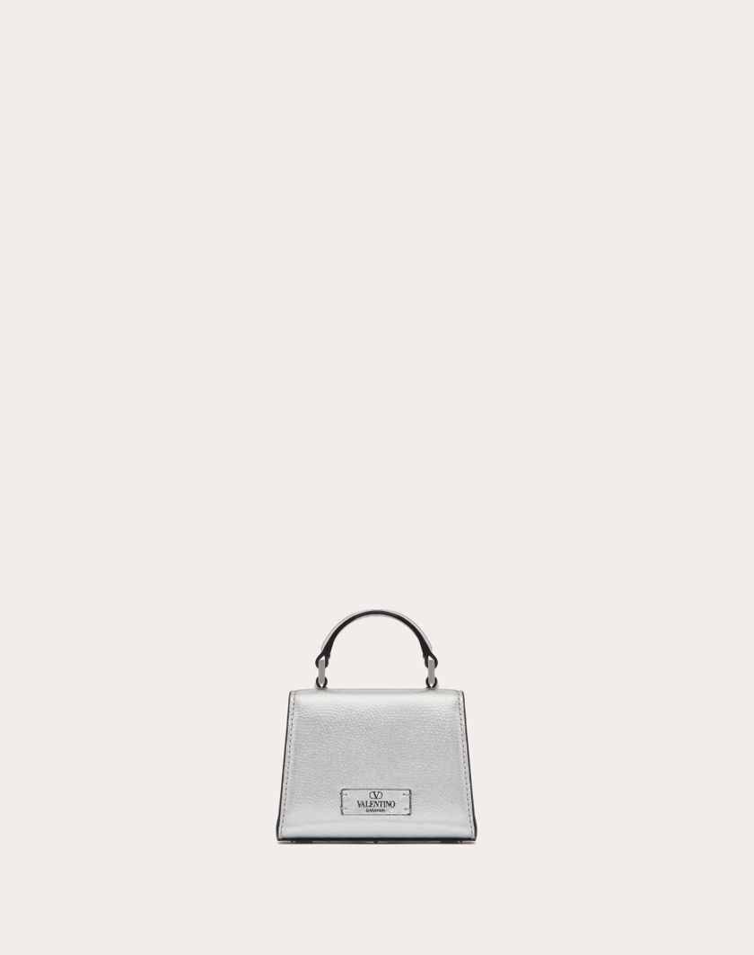 Valentino Handbags Borsa A Mano Micro Vsling In Vitello Granato Metallizzato per Donna in Argento | Valentino IT Prezzo Ridotto