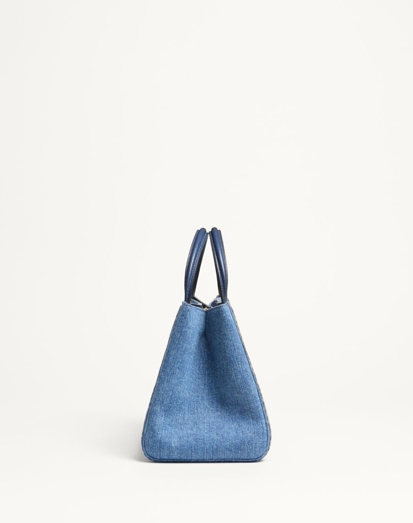 Valentino Handbags Borsa A Mano Media Valentino Garavani Alltime In Denim Con Tracolla Nastro Ricamato per Donna in Denim/worker/multicolor | Valentino IT Novità