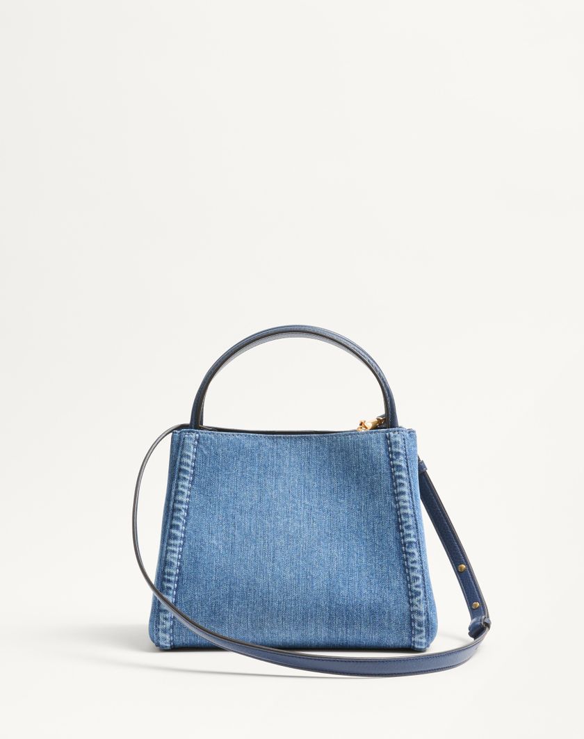 Valentino Handbags Borsa A Mano Media Valentino Garavani Alltime In Denim Con Tracolla Nastro Ricamato per Donna in Denim/worker/multicolor | Valentino IT Novità