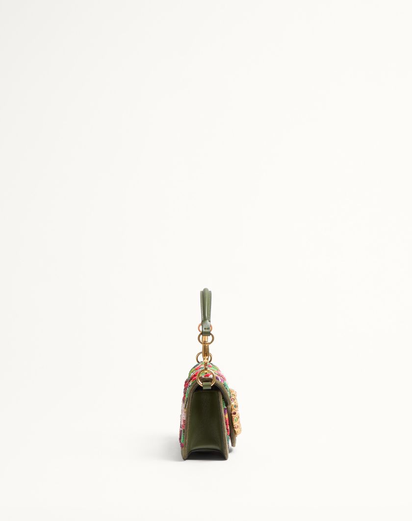 Valentino Handbags Borsa Piccola A Spalla Valentino Garavani Locò Ricamata Con Logo Gioiello per Donna in Naturale/multicolor | Valentino IT Italia