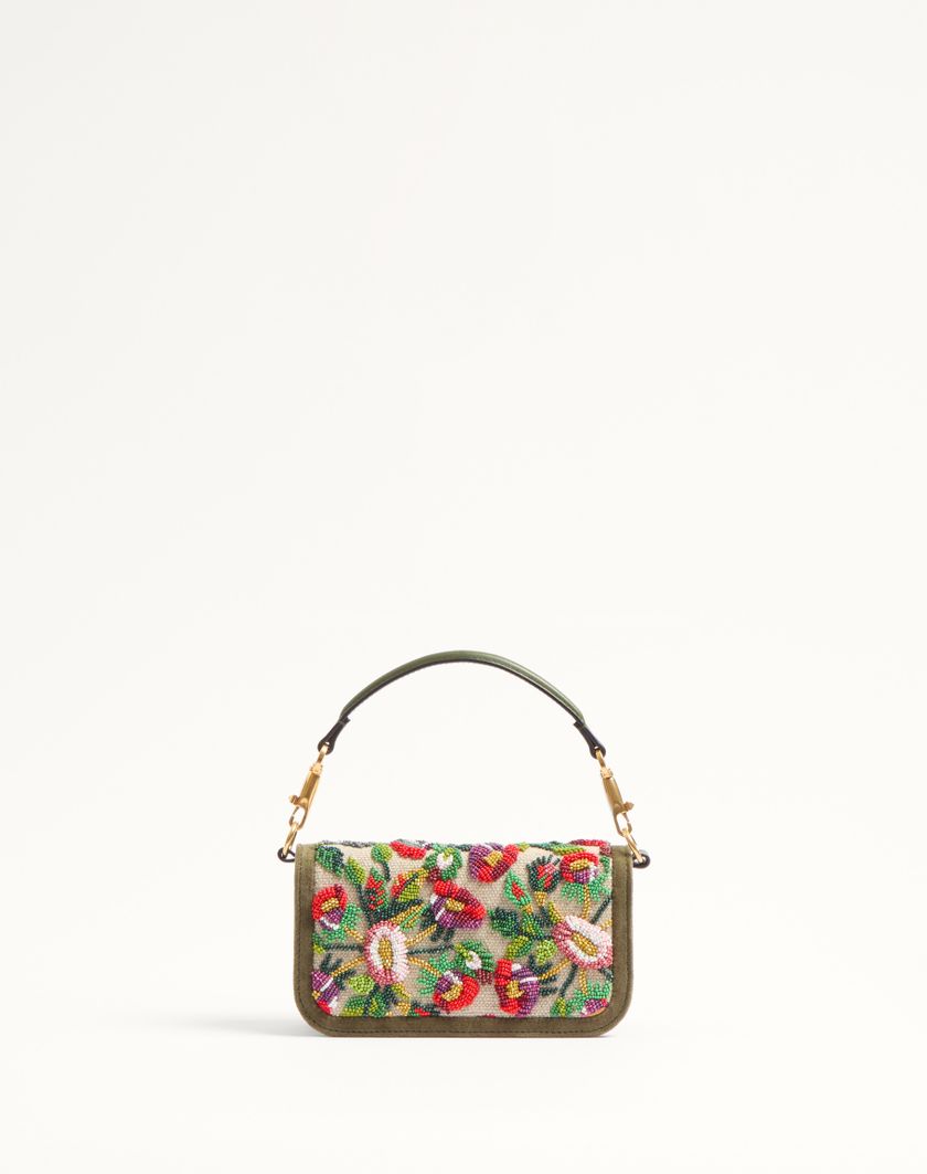 Valentino Handbags Borsa Piccola A Spalla Valentino Garavani Locò Ricamata Con Logo Gioiello per Donna in Naturale/multicolor | Valentino IT Italia