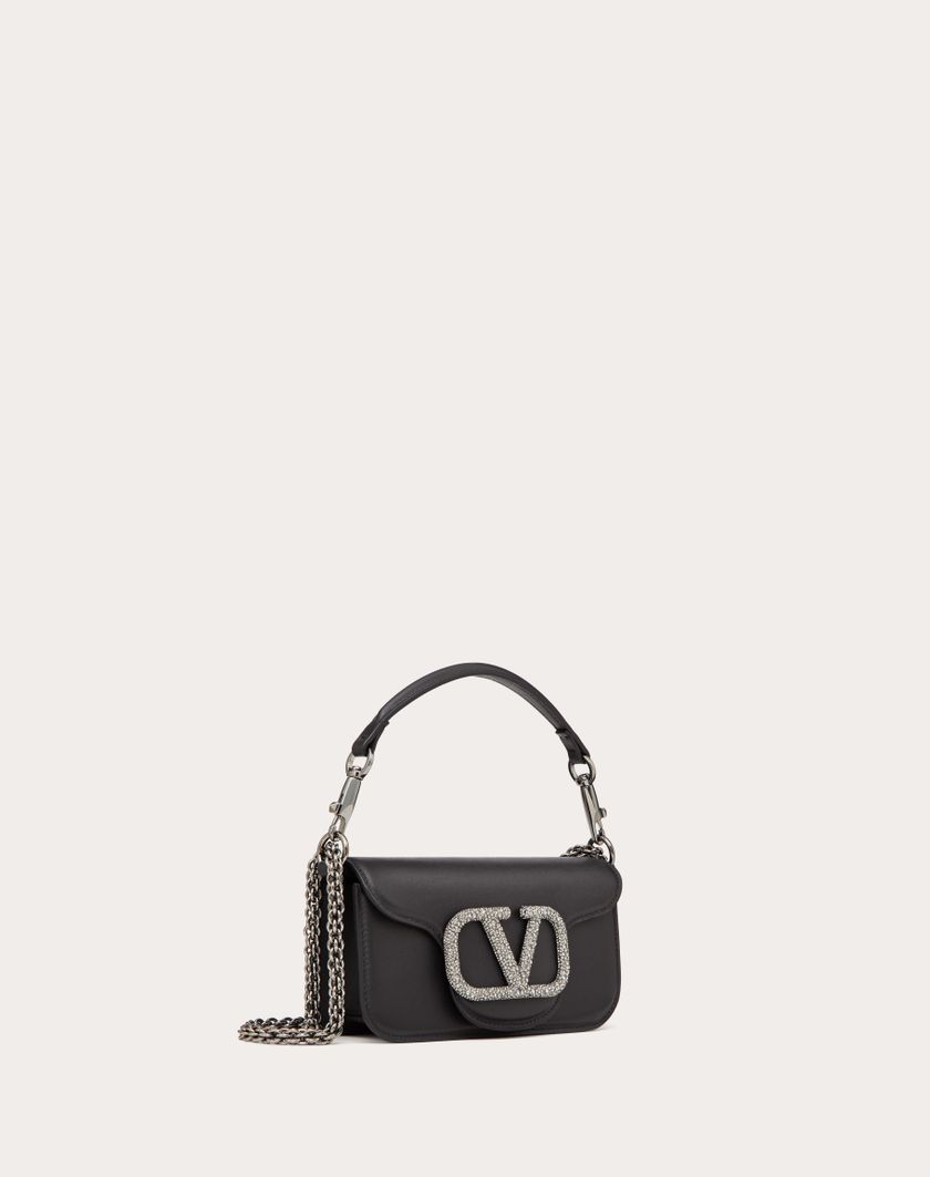 Valentino Handbags Borsa Piccola A Spalla Valentino Garavani Locò Con Logo Gioiello per Donna in Nero | Valentino IT Qualità