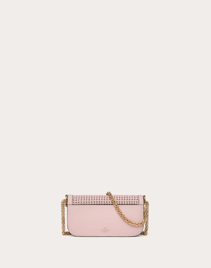 Valentino Handbags Borsa Piccola A Spalla Valentino Garavani Locò In Pelle Intrecciata per Donna in Rose Quartz | Valentino IT Consegna Veloce