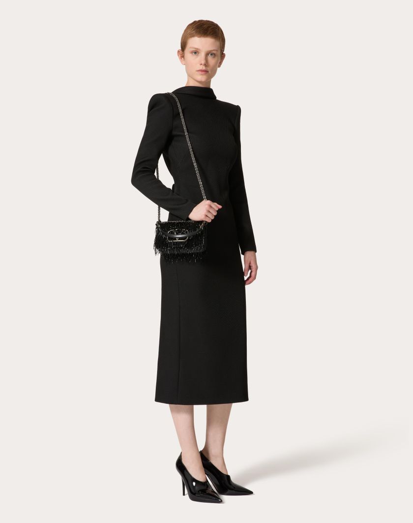 Valentino Handbags Borsa Piccola A Spalla Valentino Garavani Locò Ricamata per Donna in Nero | Valentino IT Shopping Online