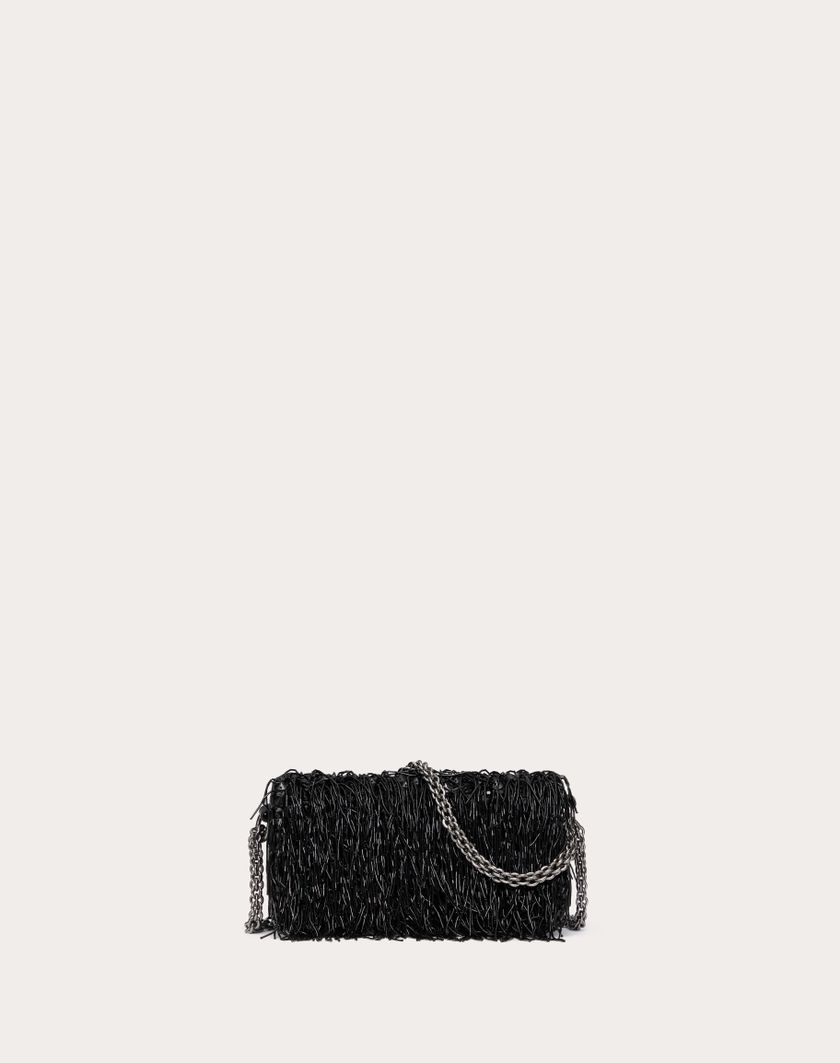 Valentino Handbags Borsa Piccola A Spalla Valentino Garavani Locò Ricamata per Donna in Nero | Valentino IT Shopping Online