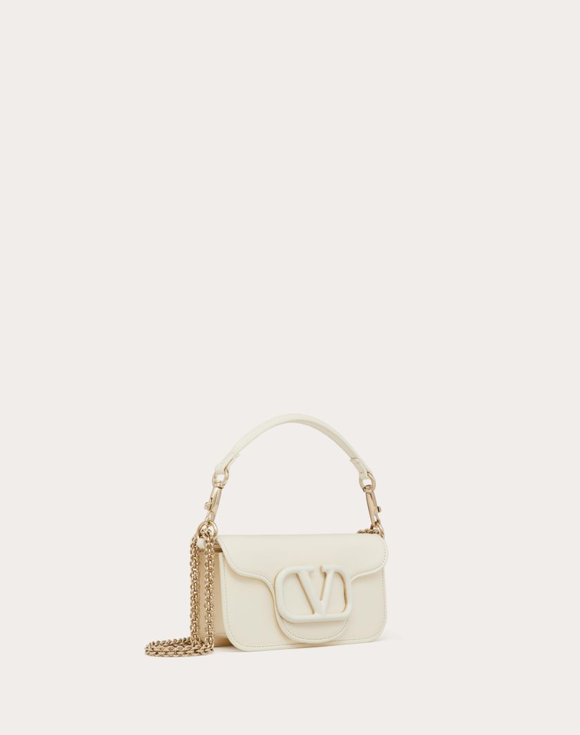 Valentino Handbags Borsa Piccola A Spalla Valentino Garavani Locò In Vitello per Donna in Avorio | Valentino IT Affare Del Giorno
