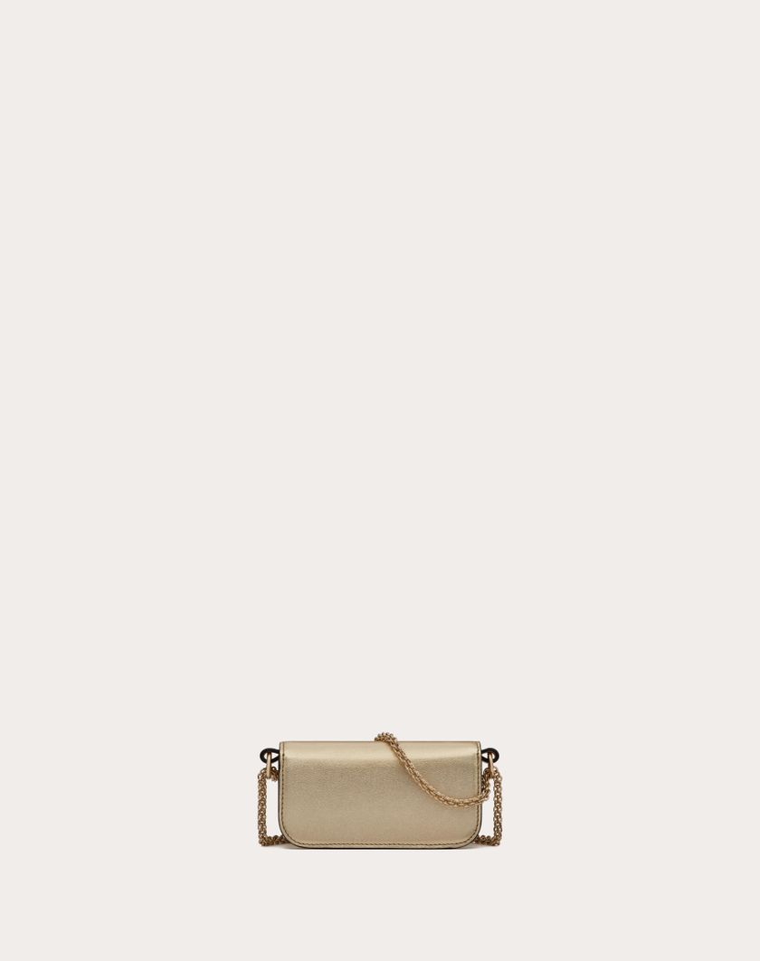 Valentino Handbags Borsa Micro Con Catena Valentino Garavani Locò Con Logo Gioiello per Donna in Platino/crystal | Valentino IT In Vendita